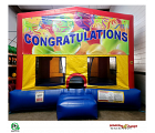 CONGRATULATIONS 2 IN 1 BOUNCE HOUSE (basketball hoop included)